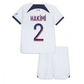 Paris Saint-Germain Achraf Hakimi #2 Borta Kläder Barn 2023-24 Kortärmad (+ Korta byxor)